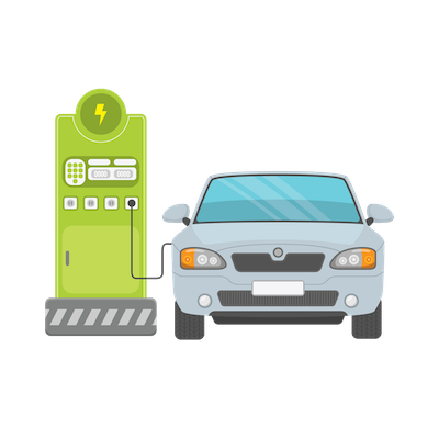 Borne électrique de recharge de véhicule